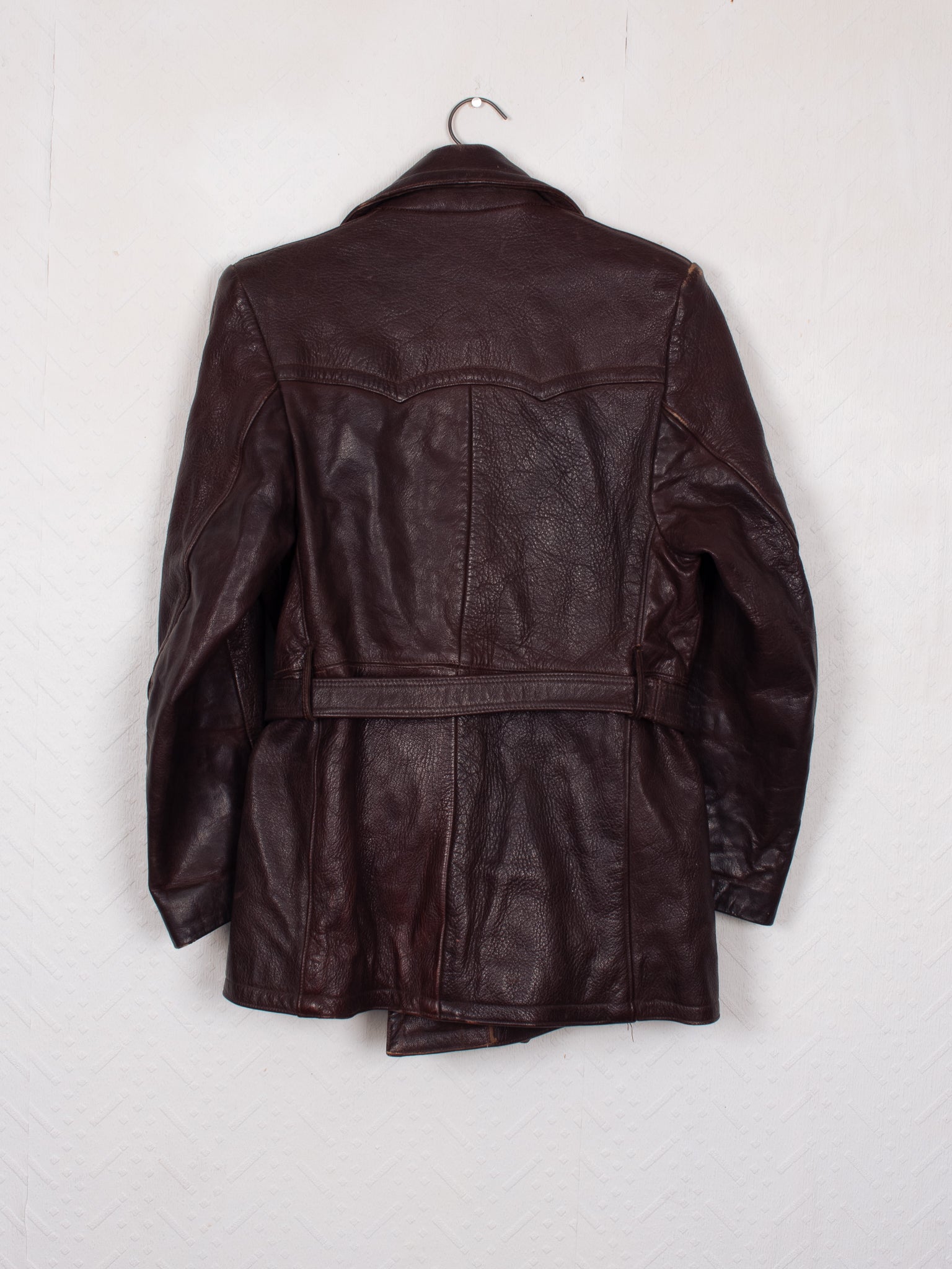 outerwear 30s Leather Trench Coat - M