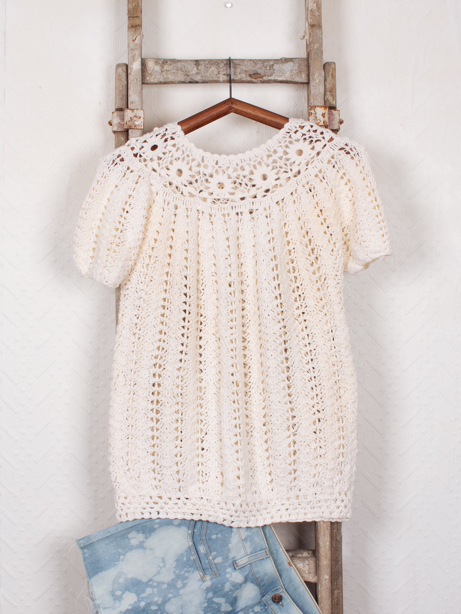 shirts & blouses 30s Crochet Blouse - M