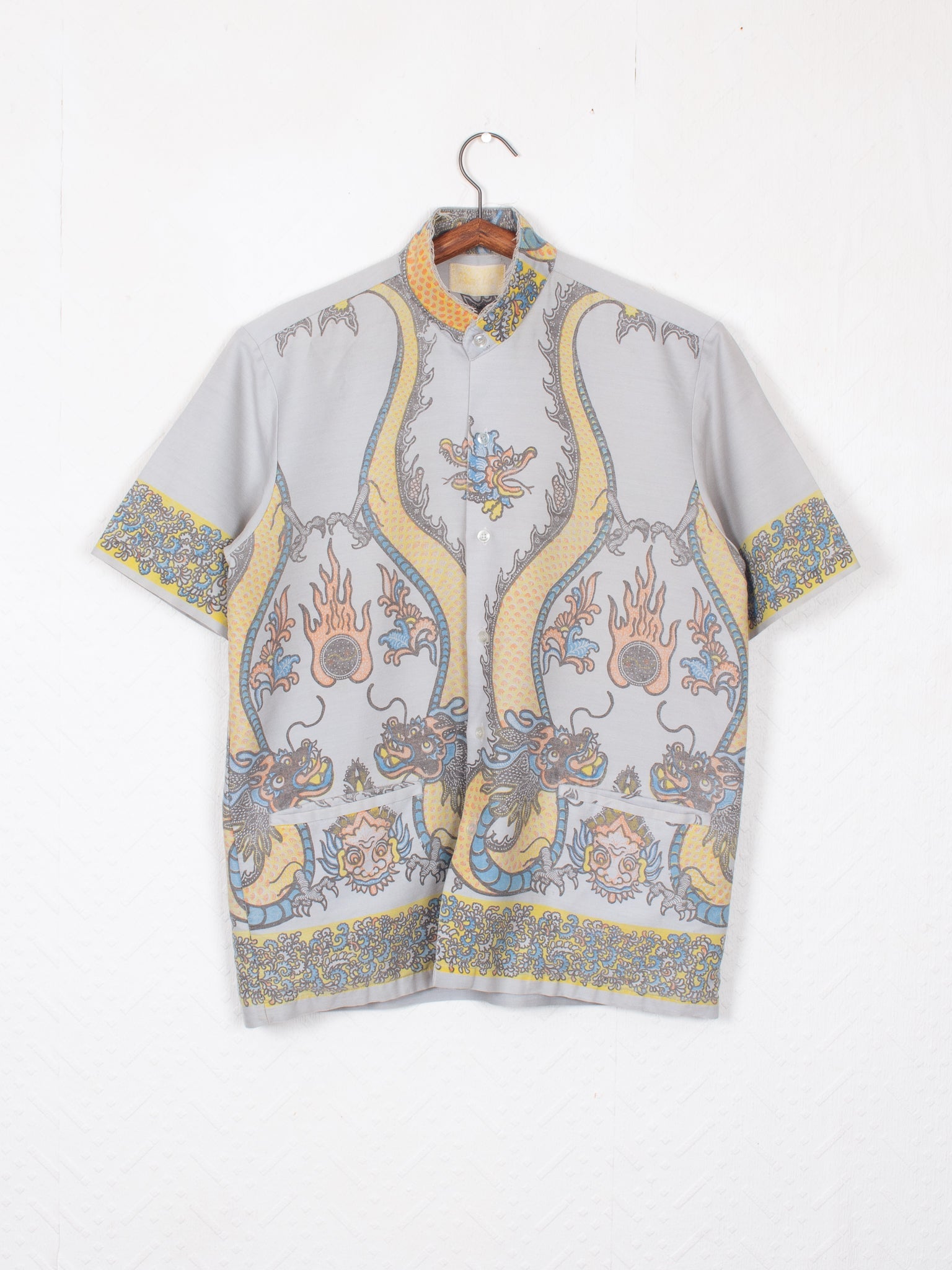 shirts & blouses 50s Java Hand Made Cotton Batik Shirt -