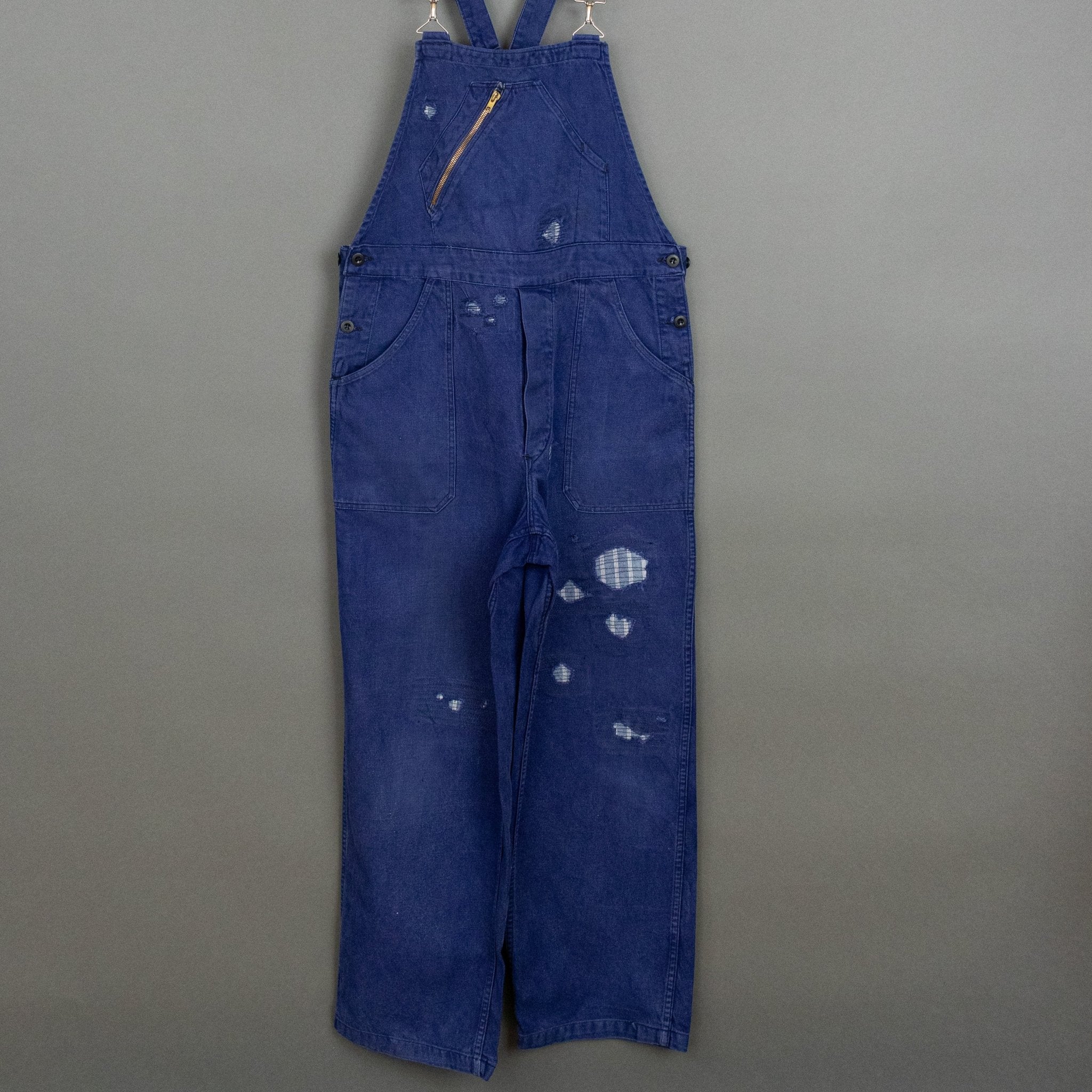 Vintage '40s Vintage French Bleu de Travail Overalls