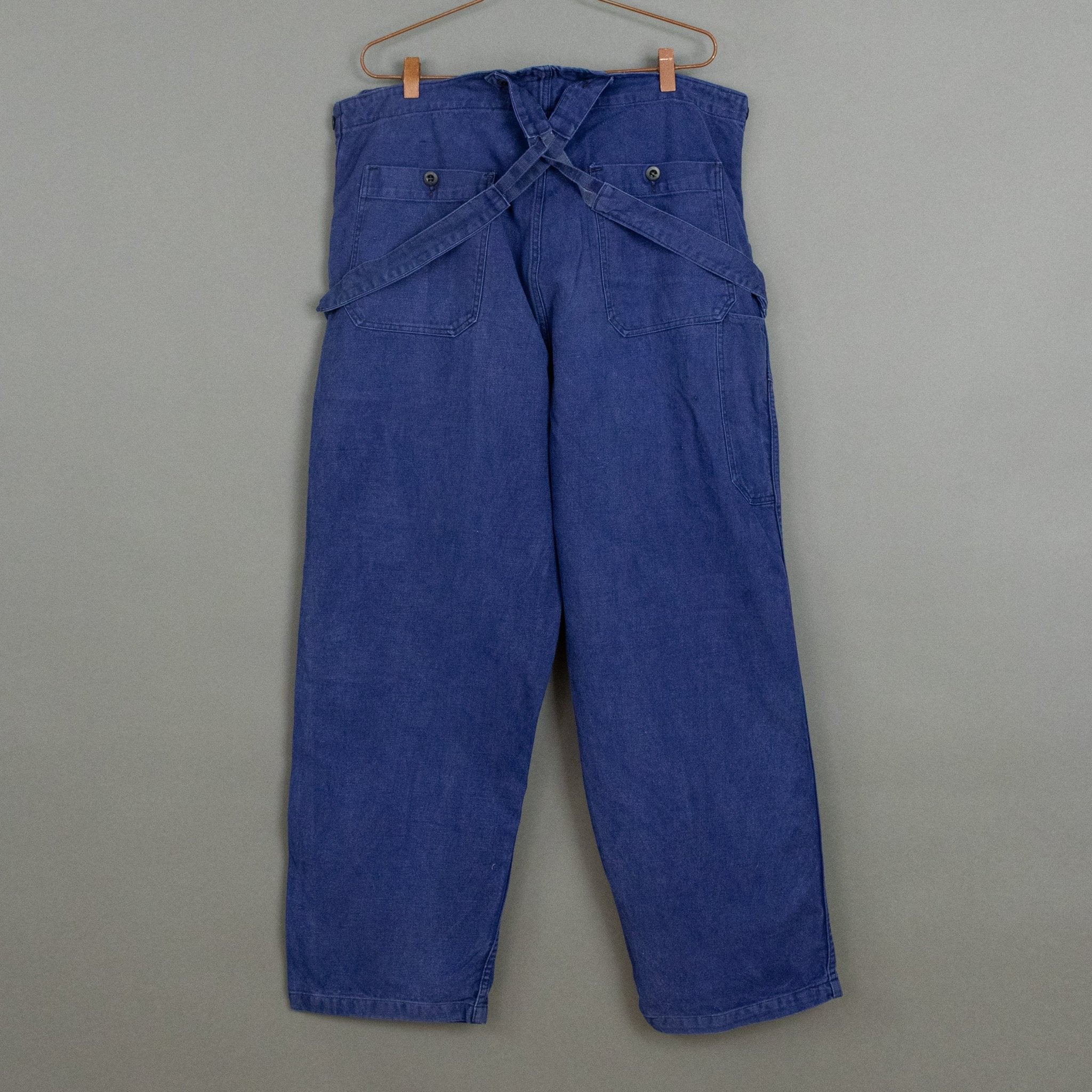 Vintage '40s Vintage French Bleu de Travail Overalls