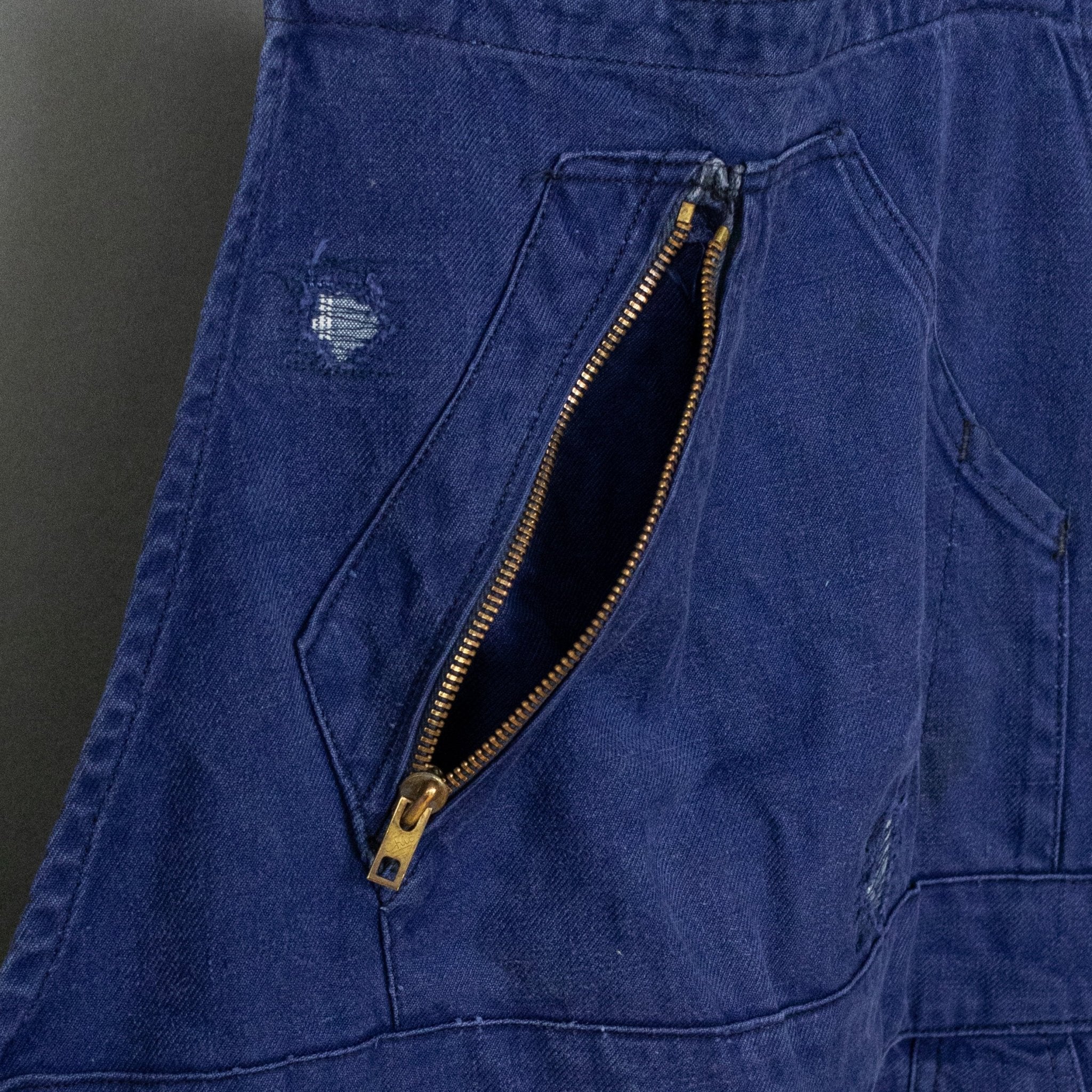 Vintage '40s Vintage French Bleu de Travail Overalls