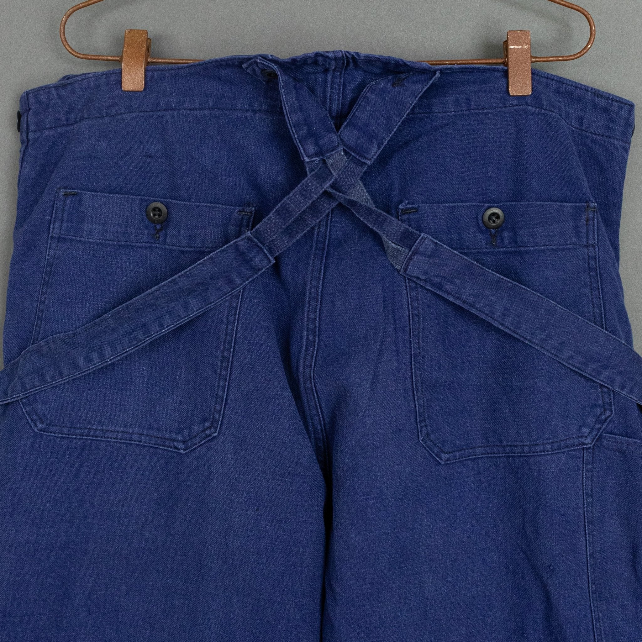 Vintage '40s Vintage French Bleu de Travail Overalls