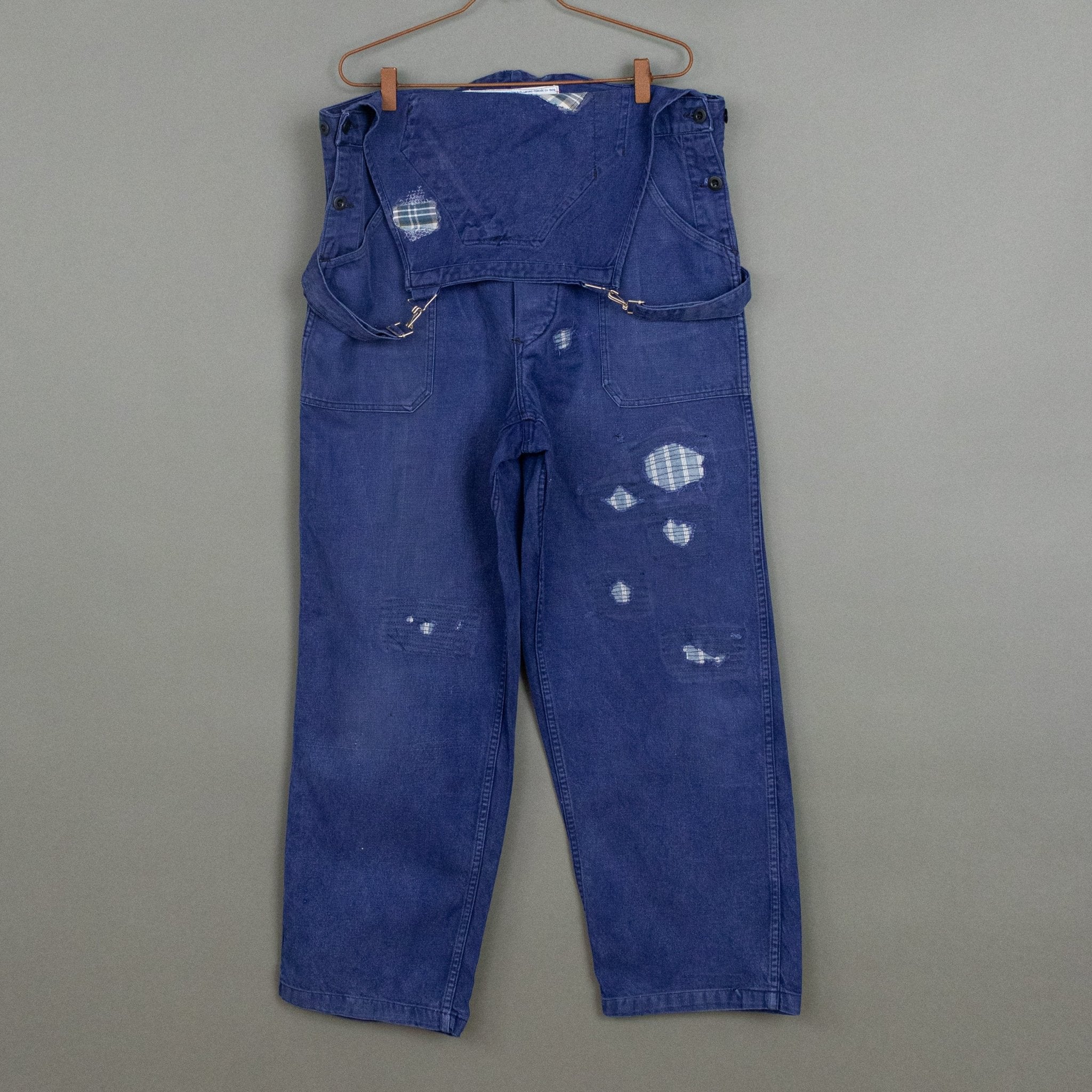 Vintage '40s Vintage French Bleu de Travail Overalls