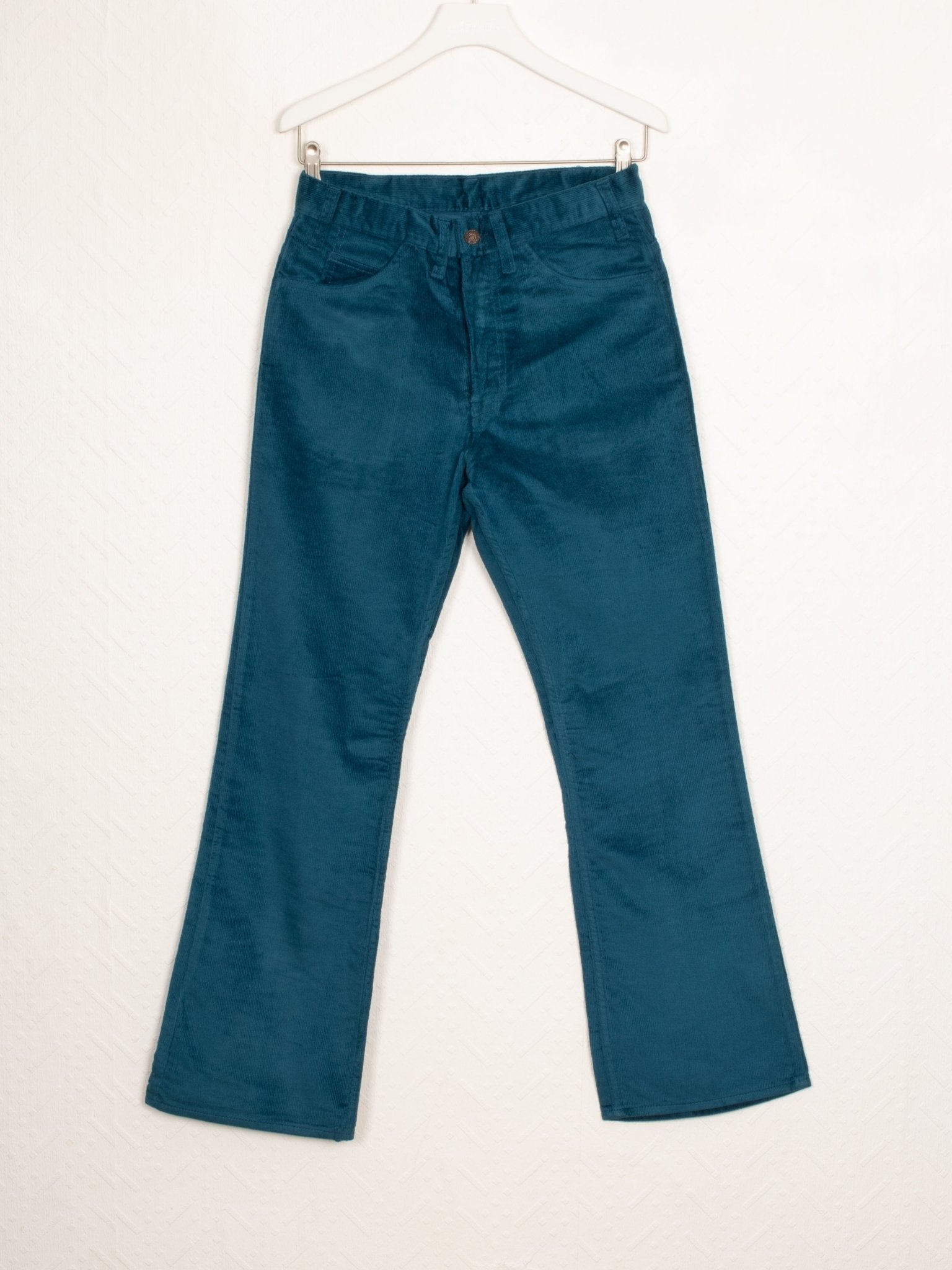 1960s Levi's 607 Dark Turquoise Cord Bell Bottoms