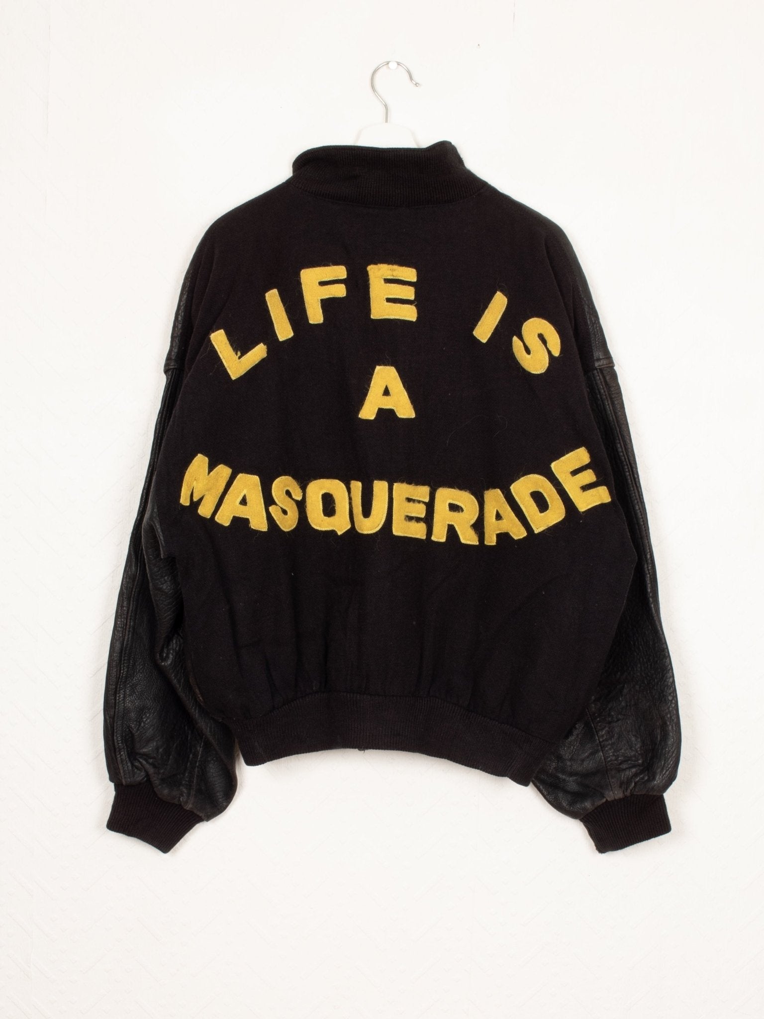vintage 90s Life Is A Masquerade Varsity Jacket