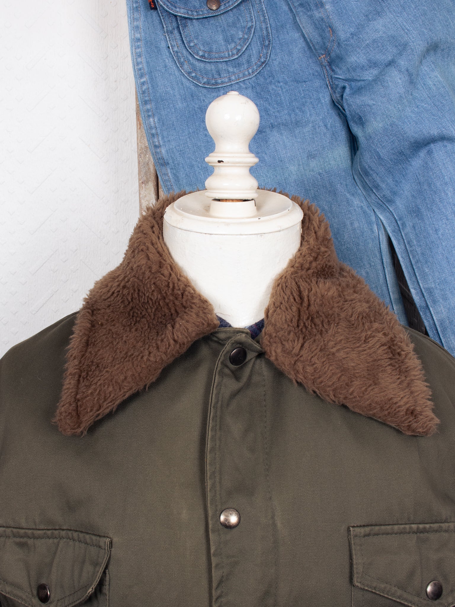 vintage 70s French Sherpa Lined Parka