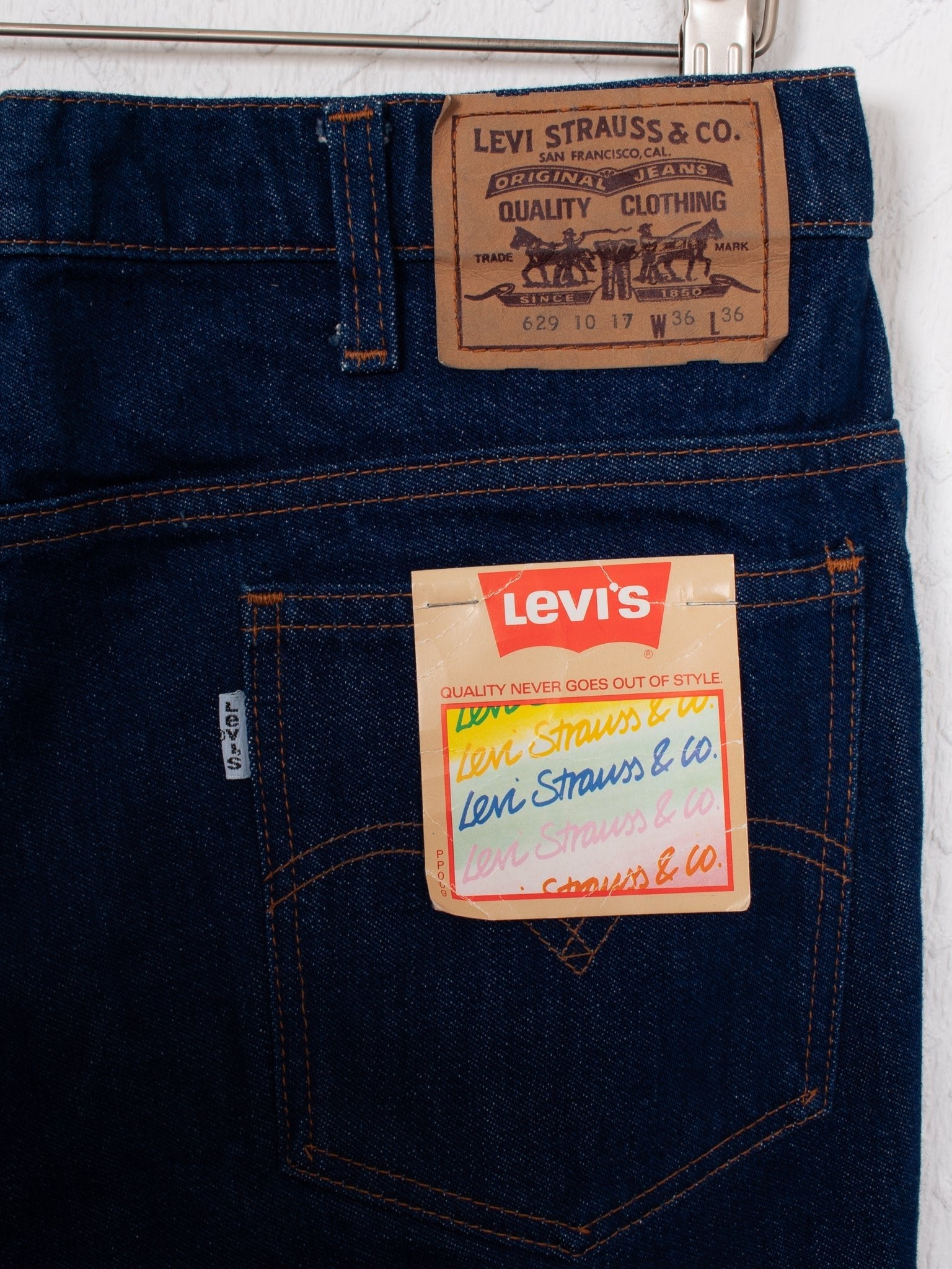 vintage 80s Levi's 629 Flannel Lined Straights