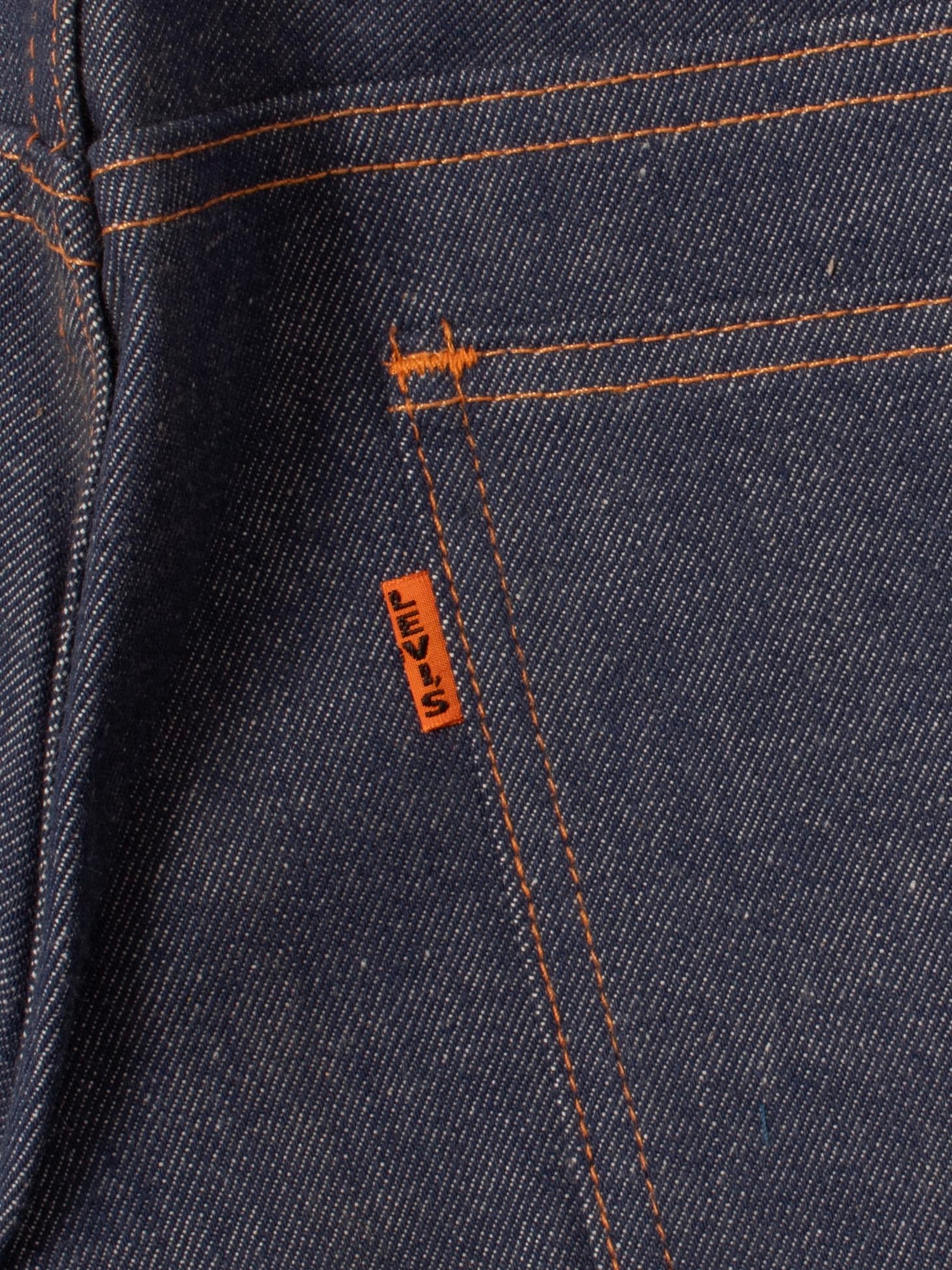 denim 60s - 70s Levi's Orange Tab 611 Rigid Denim Flares - W27