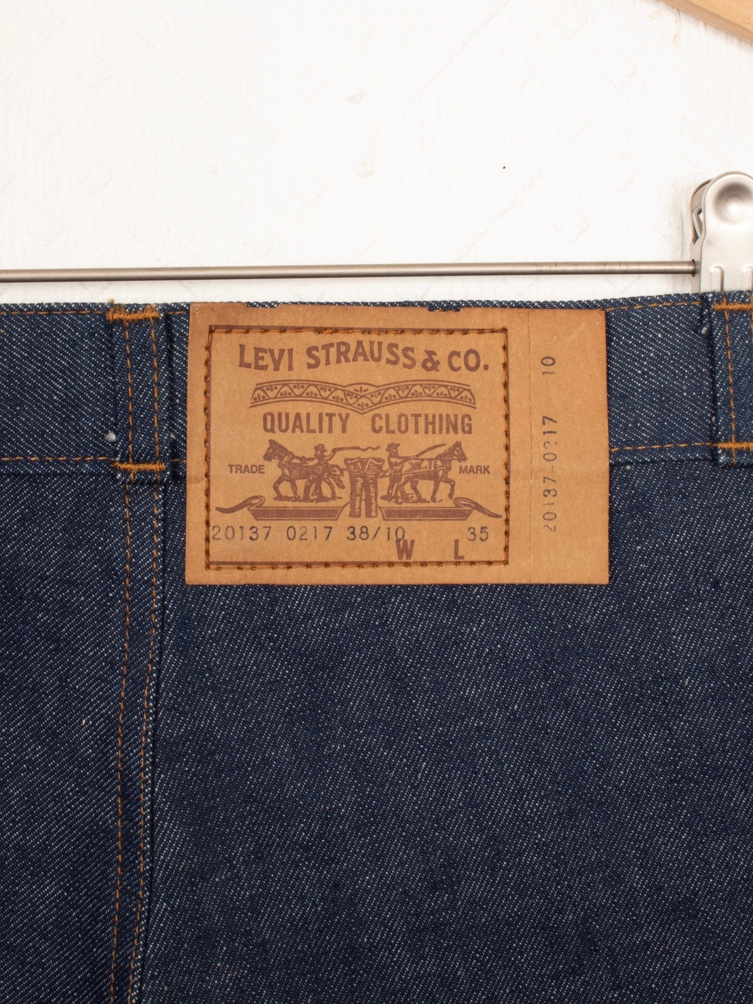 denim 70s Miss Levi's Orange Tab Rigid Denim Flares - W26