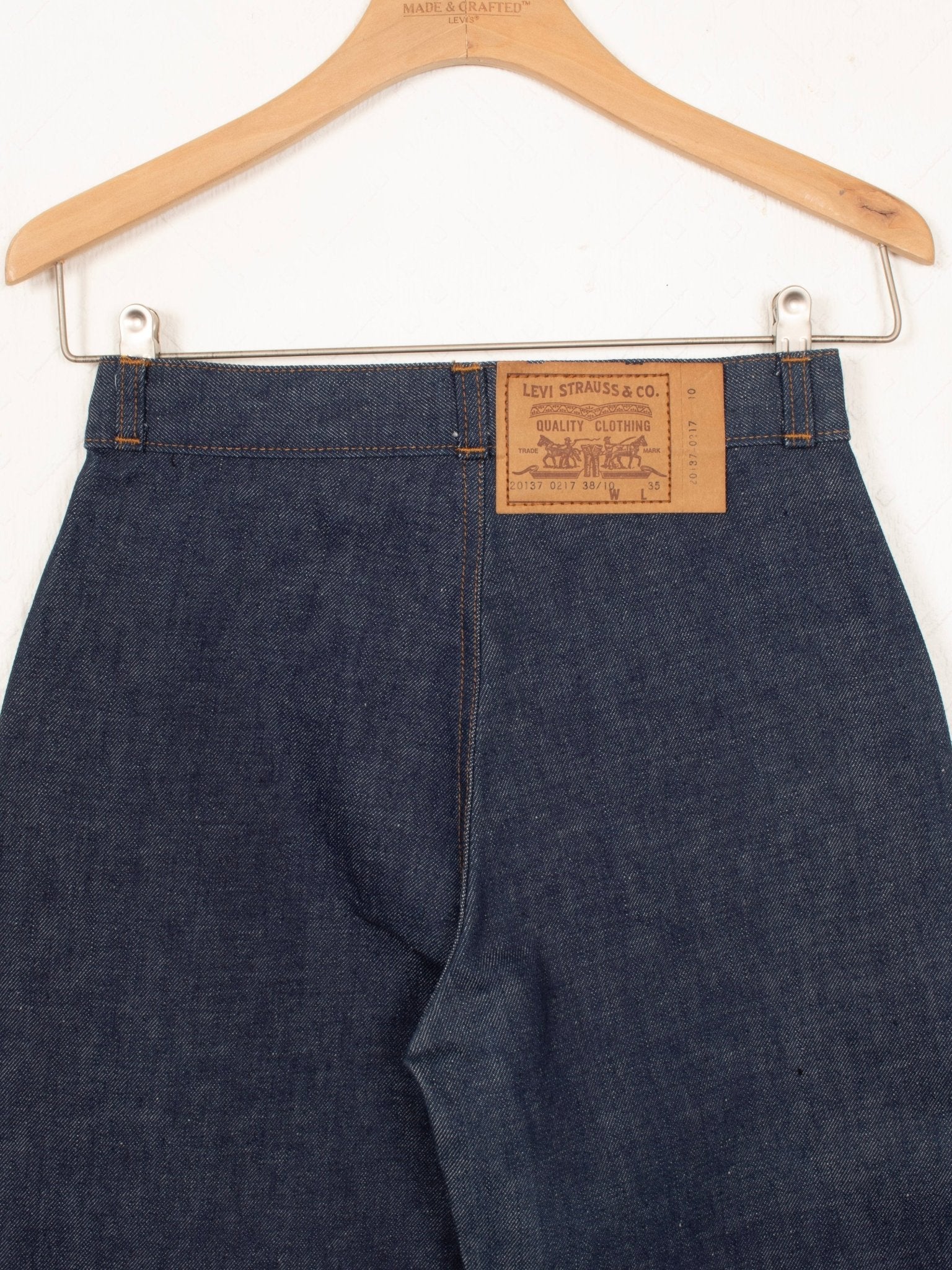 denim 70s Miss Levi's Orange Tab Rigid Denim Flares - W26