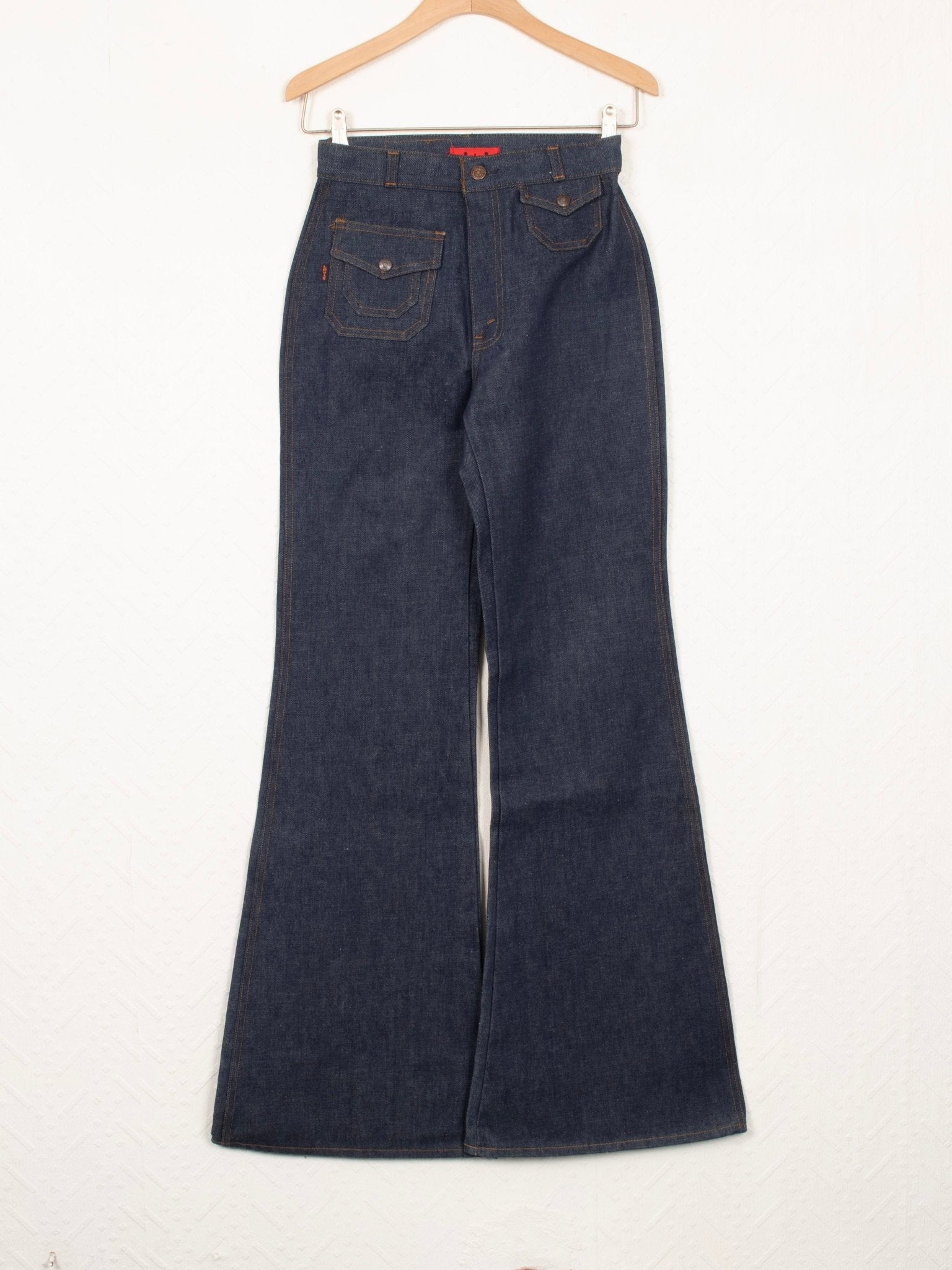 denim 70s Miss Levi's Orange Tab Rigid Denim Flares - W26