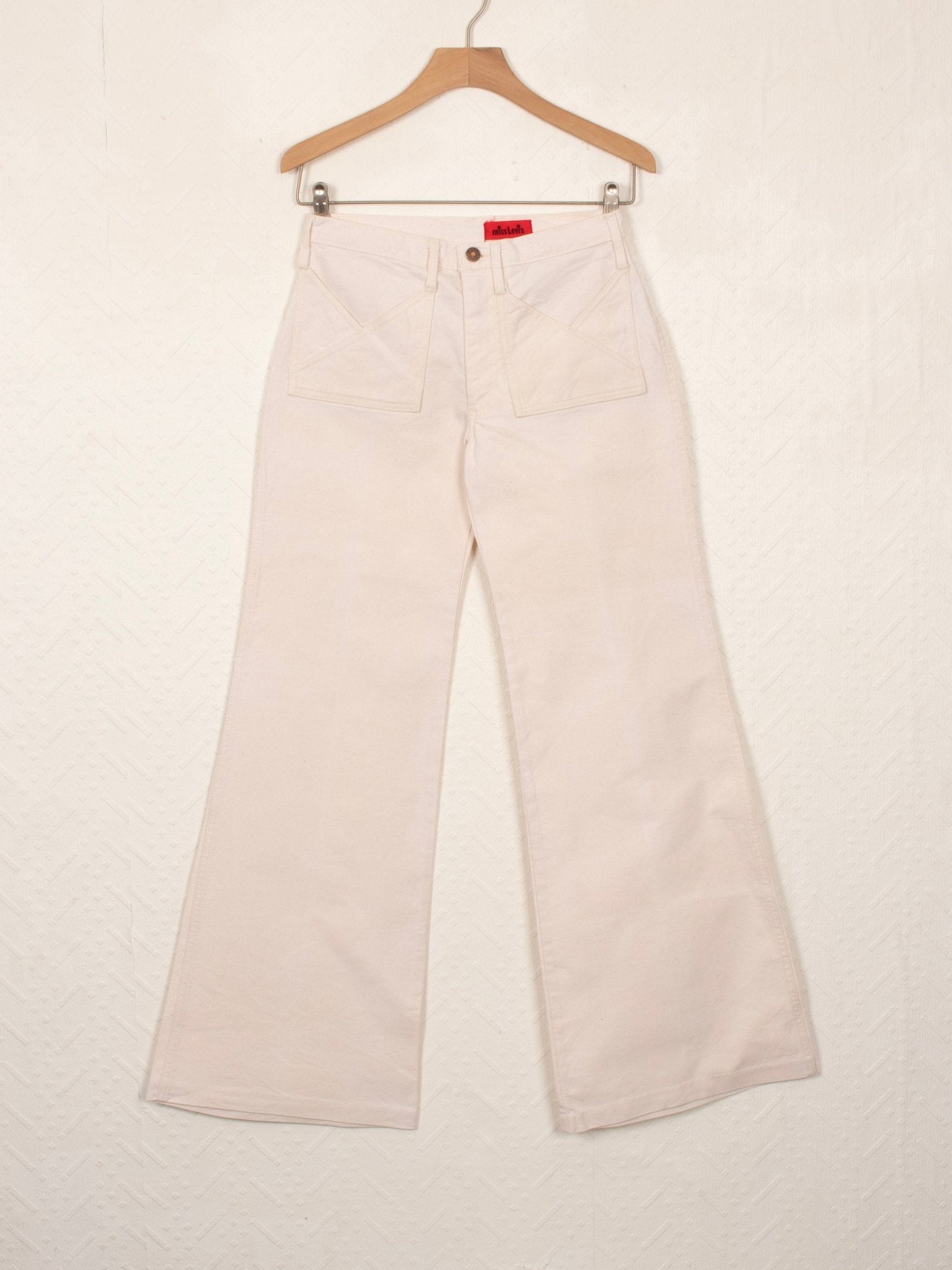 pants & trousers 1970s Miss Levi's Cotton Canvas Wide Leg Pants - W28