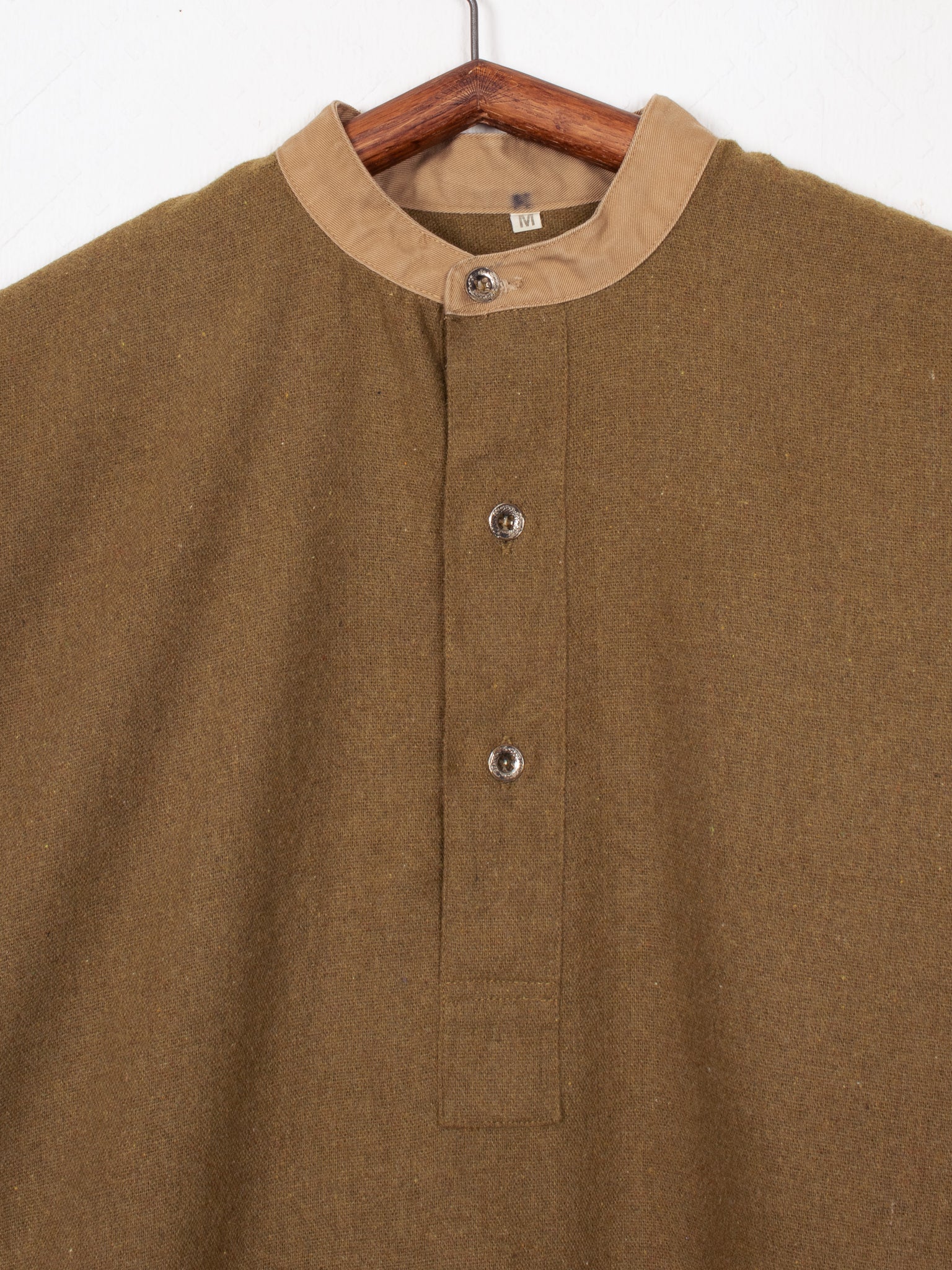 shirts & blouses 40s Gabardine Henley Shirt - L