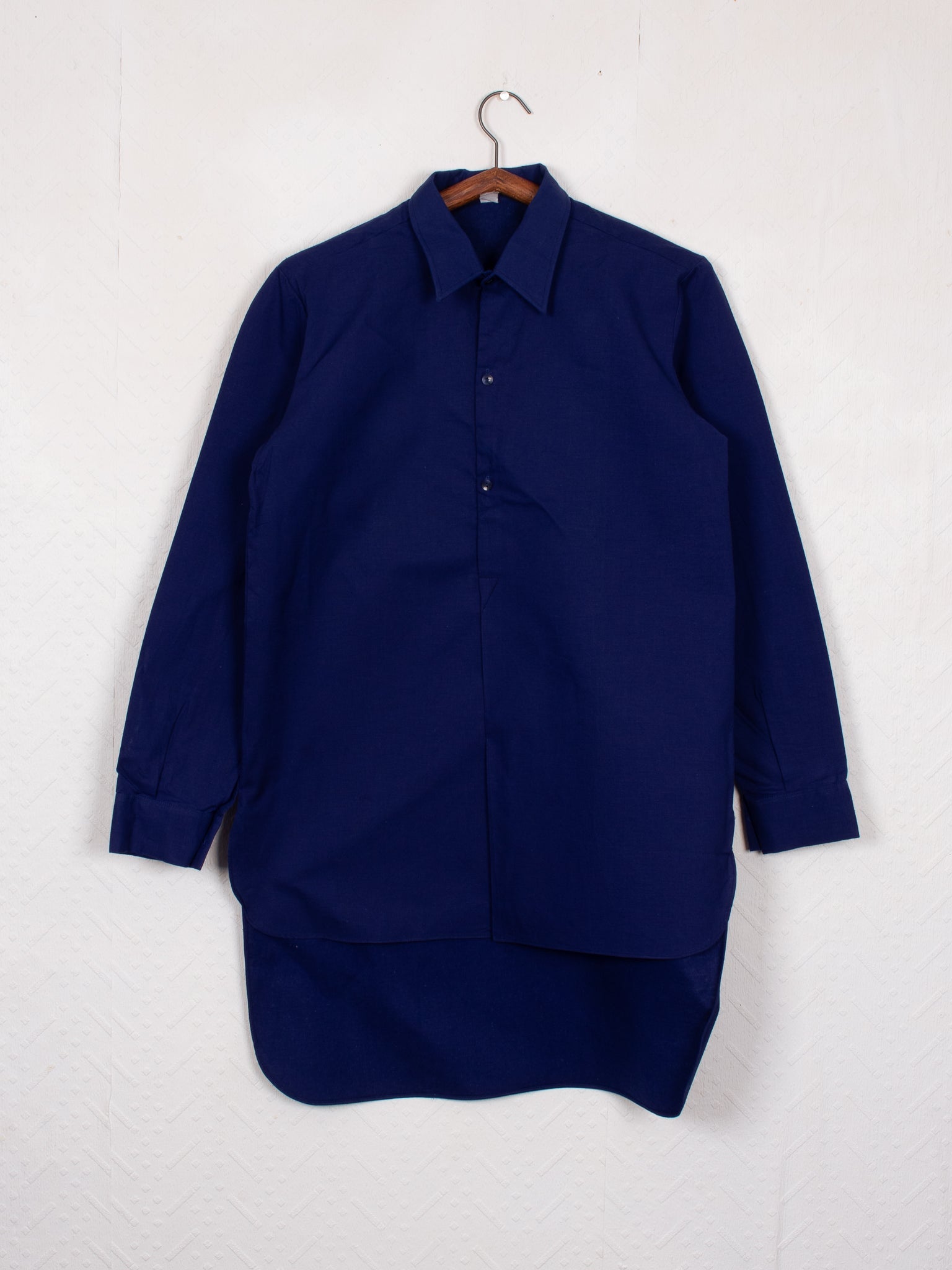 shirts & blouses 70s French High-Low Workshirt - M