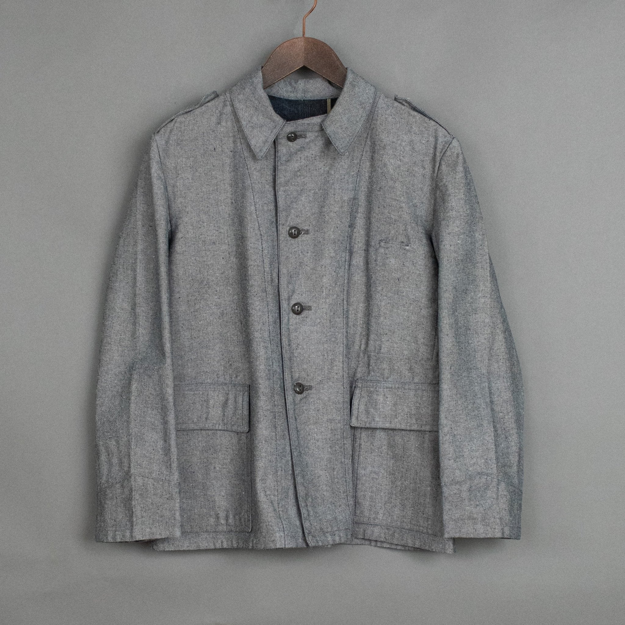 Vintage '40s Vintage French Factory Supervisor Chore Coat