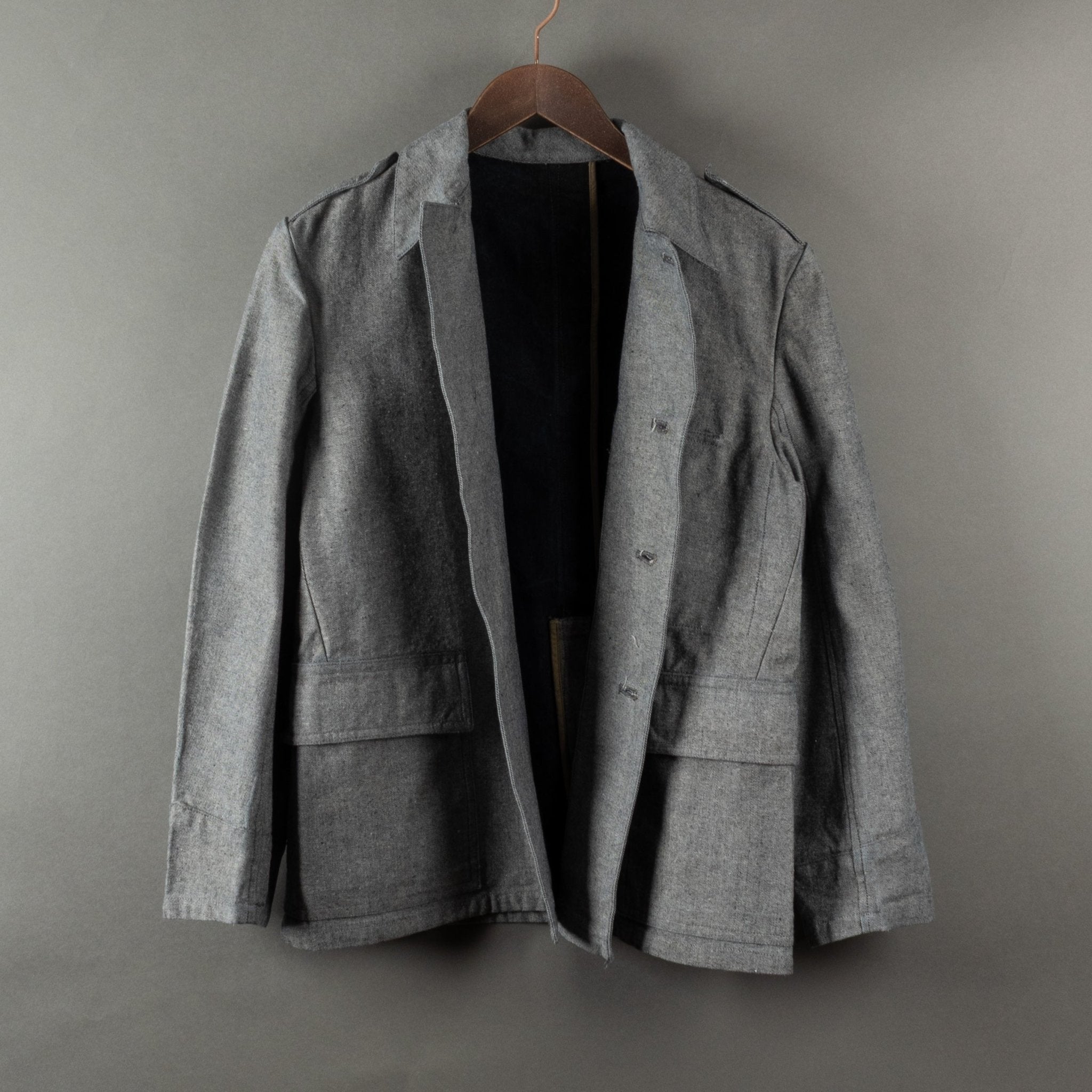Vintage '40s Vintage French Factory Supervisor Chore Coat