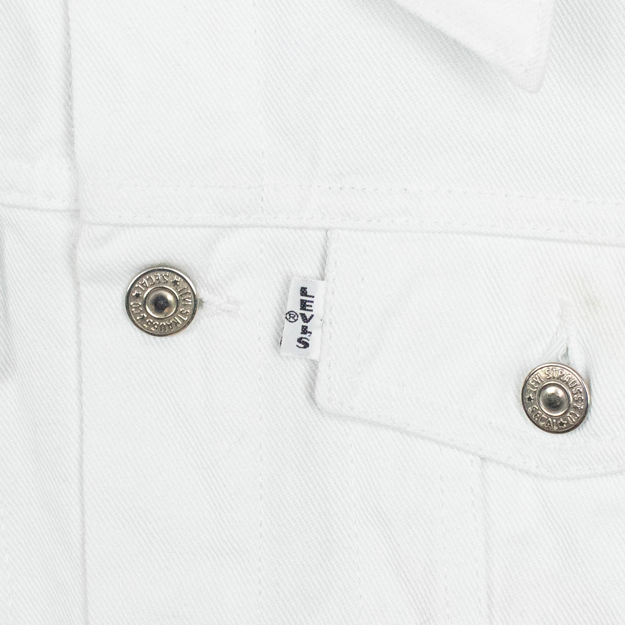Vintage '60s Vintage Levi's Big E Type III White Denim Trucker Jacket