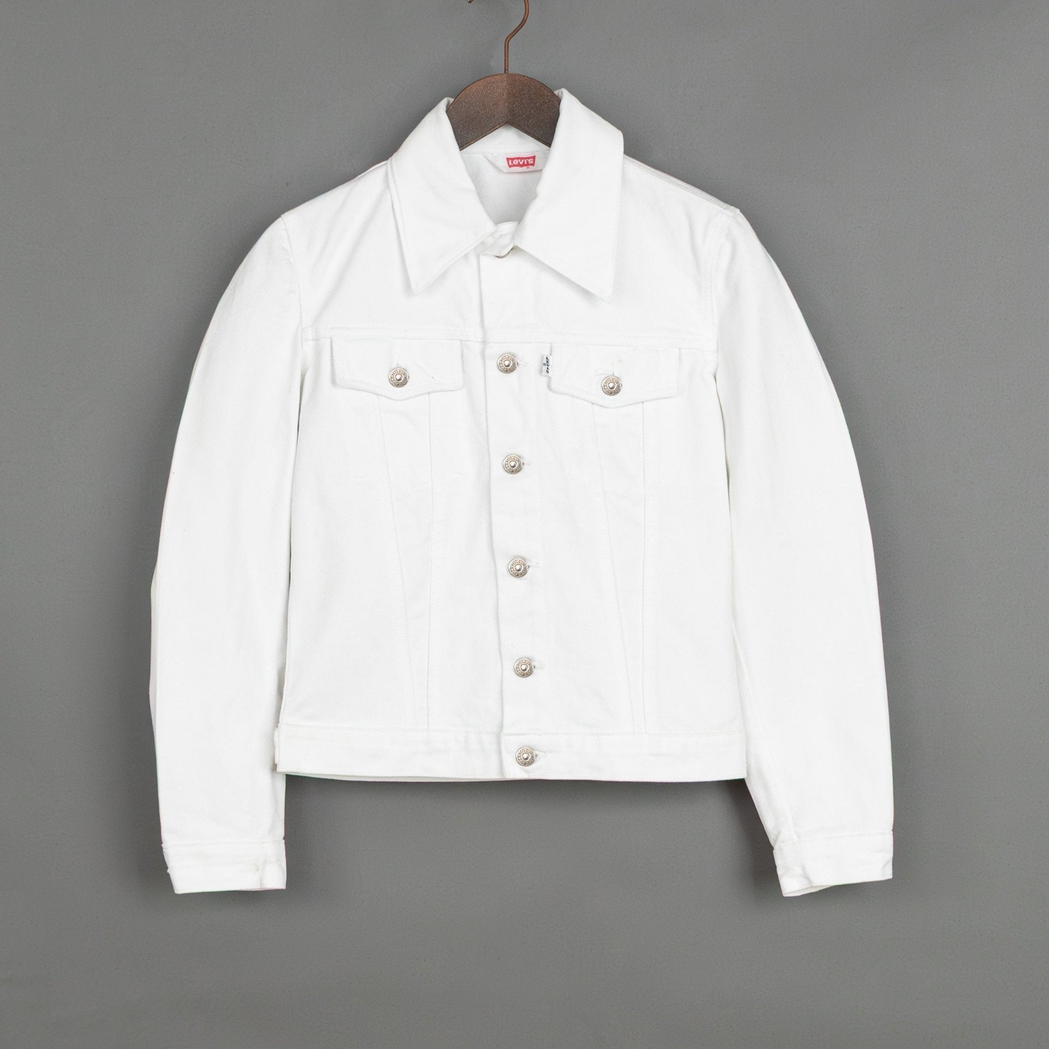Vintage '60s Vintage Levi's Big E Type III White Denim Trucker Jacket