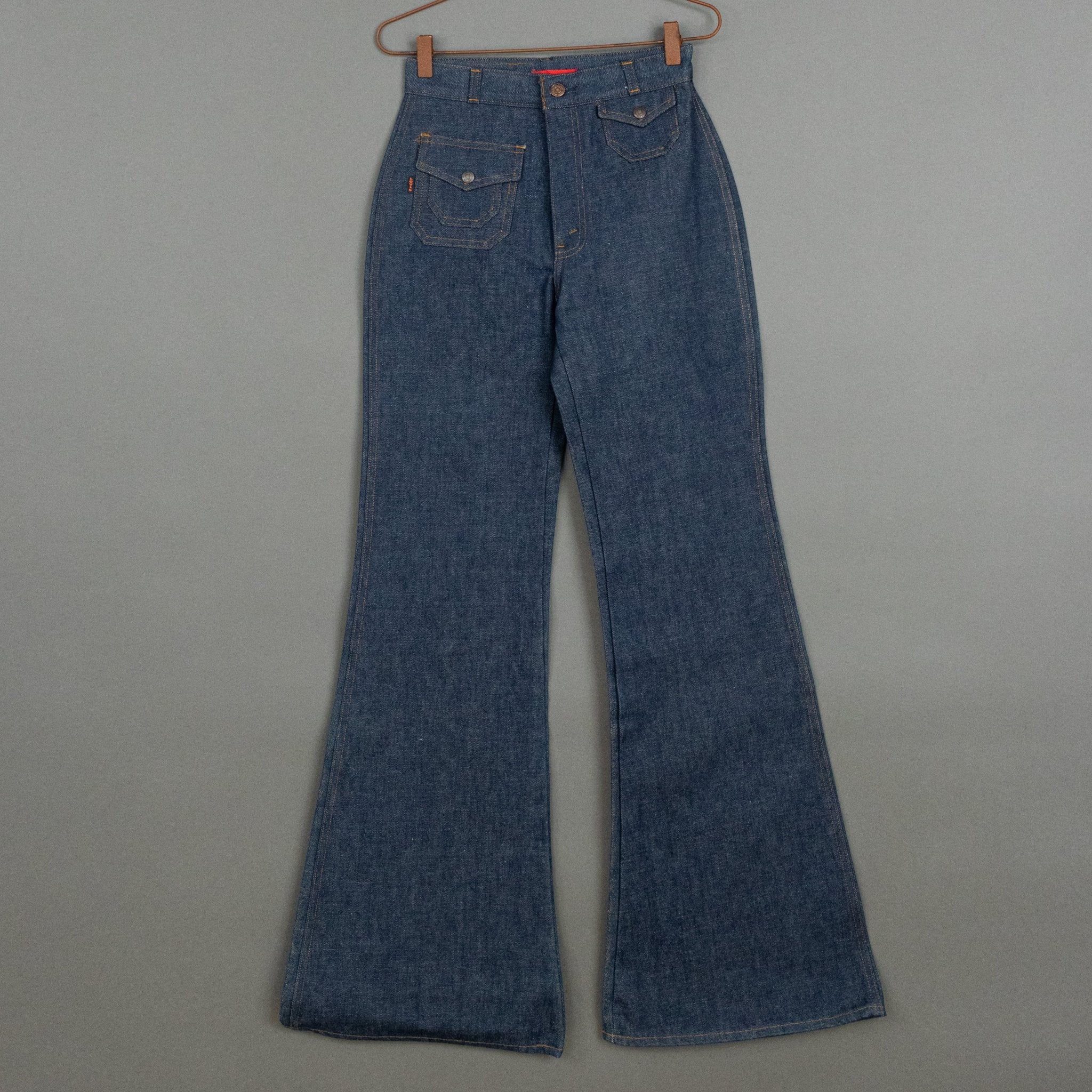 Vintage '70s Miss Levi's Orange Tab Rigid Denim Flares