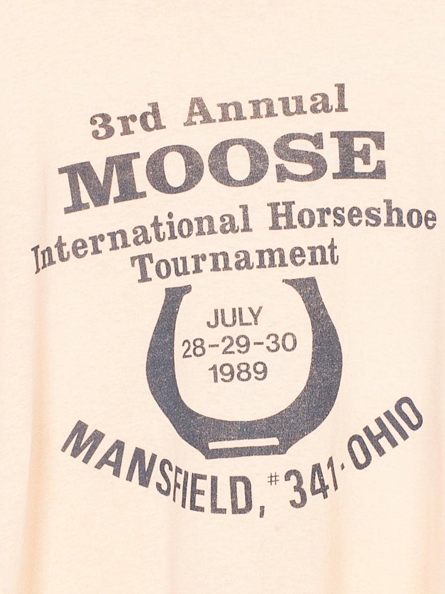 vintage 80s Moose Horseshoe Tournament Tee