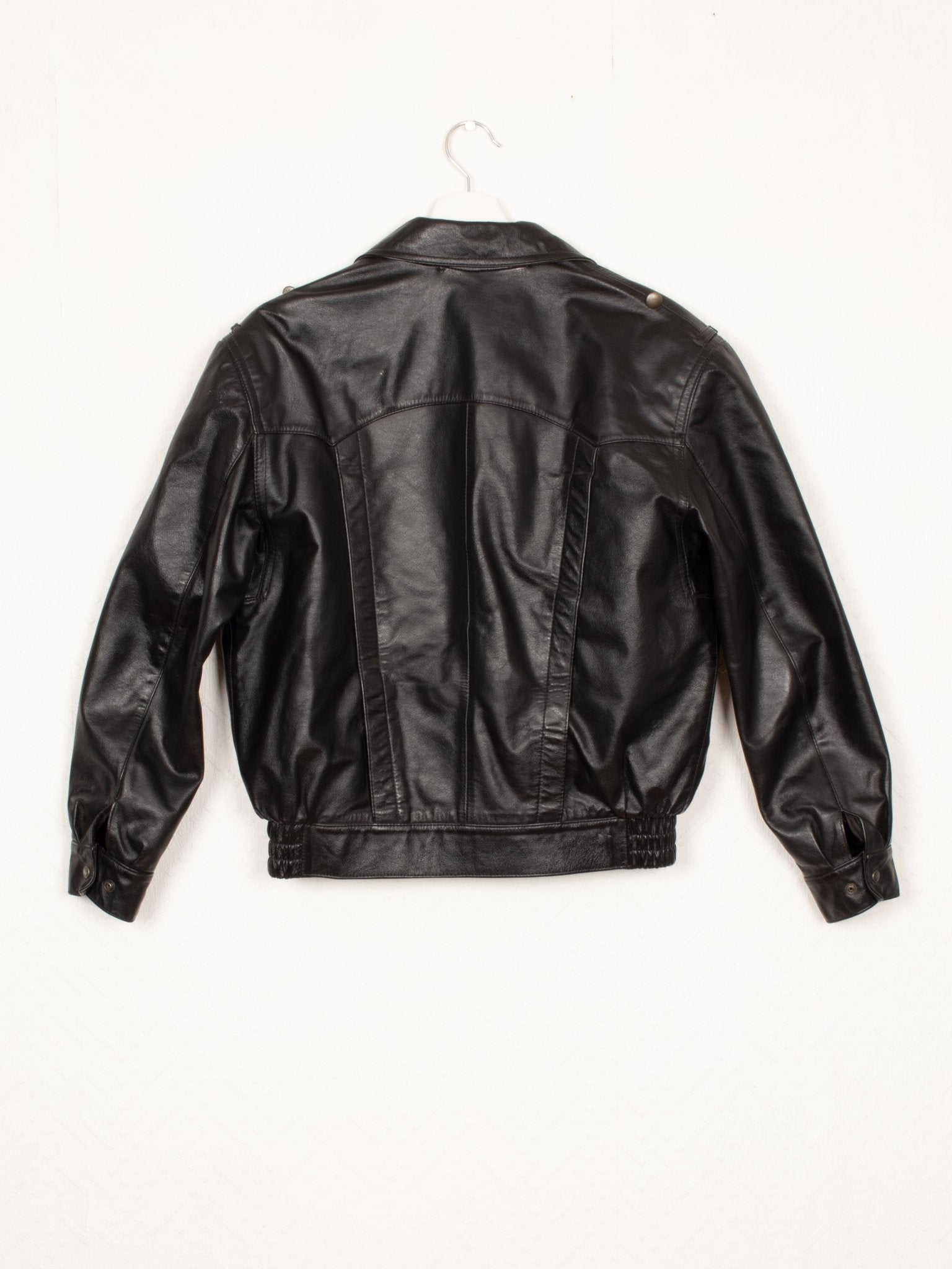 vintage 90s German Polizei Leather Service Jacket